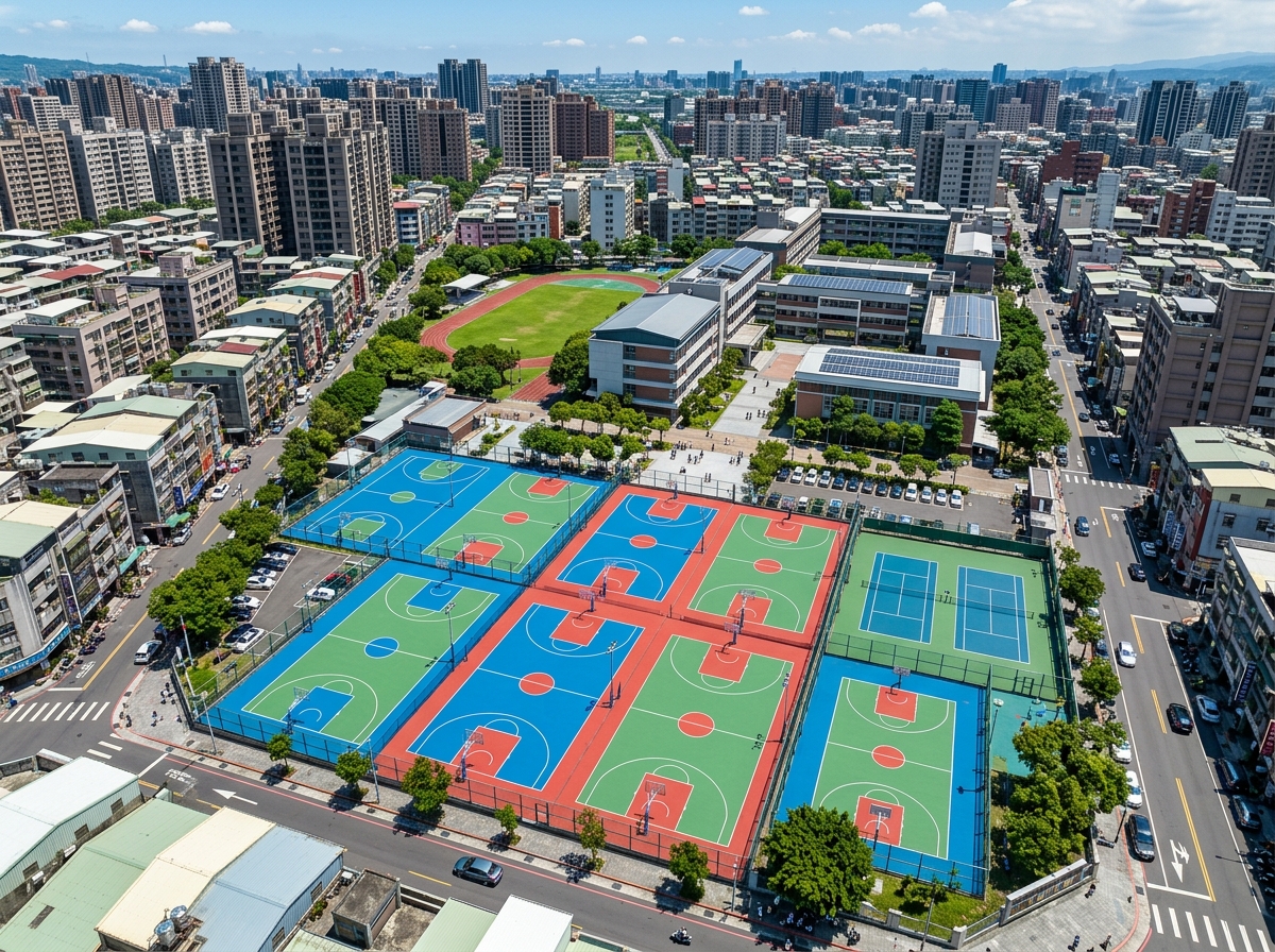 崇左市塑胶跑道硅PU篮球场 - 一站式服务